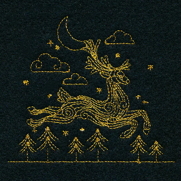 Swirling Reindeer in Flight - Image 4