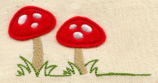 Tiny Mushrooms (Applique) - Image 2