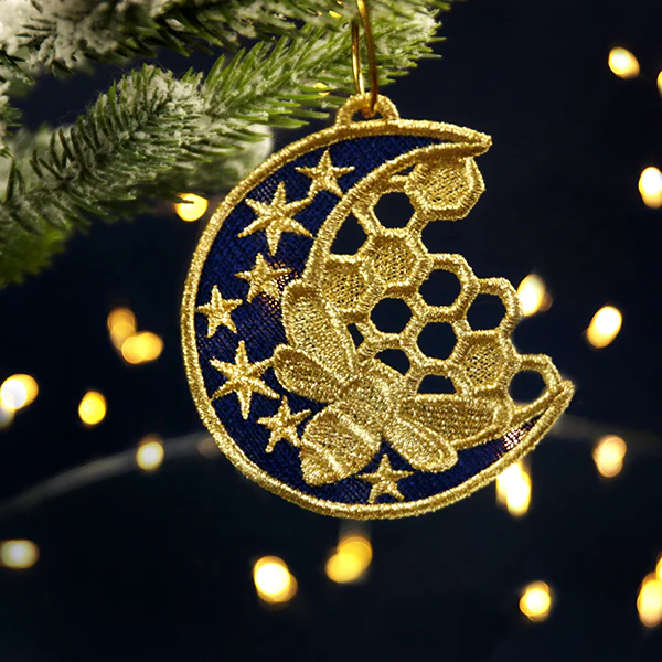 To the Moon Honeybee Ornament (Lace) - Image 5