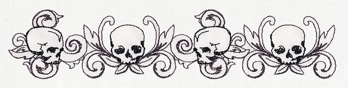 Toile Noir - Skull Border Horizontal - Image 3