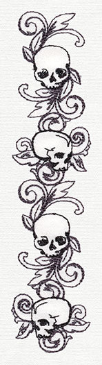 Toile Noir - Skull Border Vertical - Image 2
