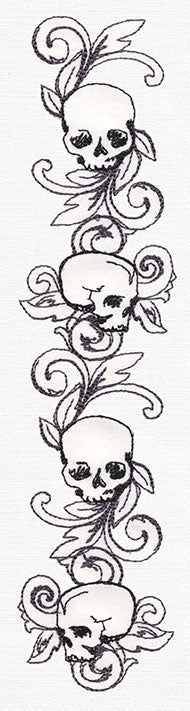 Toile Noir - Skull Border Vertical - Image 3