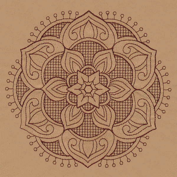 Trapunto Flower Medallion - Image 2