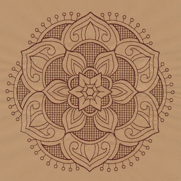 Trapunto Flower Medallion - Image 5