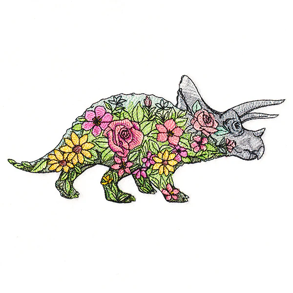 Triceratops in Flowers - Image 4