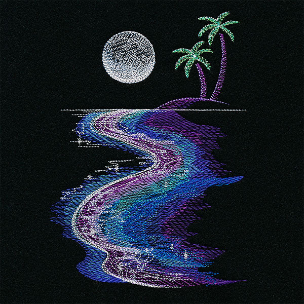 Under the Full Moon Tropical Beach Scene - Image 3