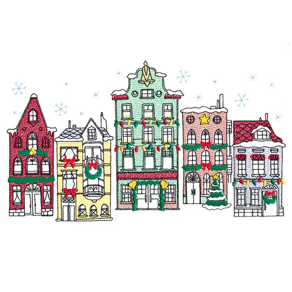 Urban Christmas City Border