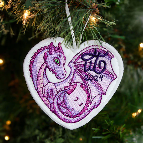 Urban Threads Collectible Ornament - 2024 Dragon Heart (In-the-Hoop) - Image 2