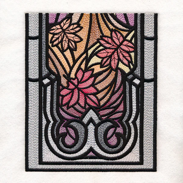 Stained Glass Fall Cathedral Scene - Image 11