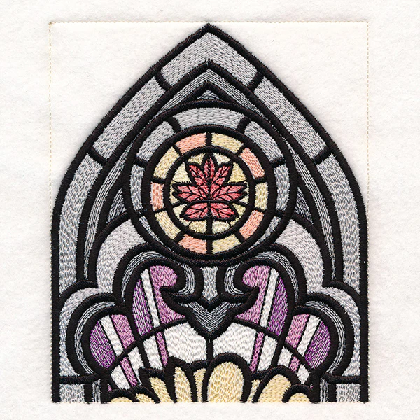 Stained Glass Fall Cathedral Scene - Image 13