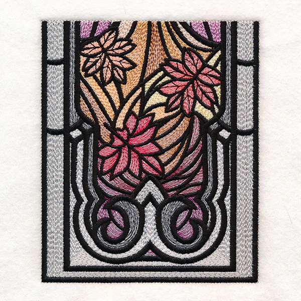 Stained Glass Fall Cathedral Scene - Image 15