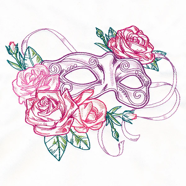 Venetian Carnival Mask in Bloom - Image 2
