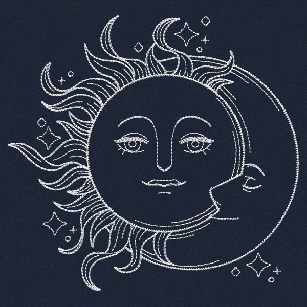 Vintage Celestial - Sun and Moon - Image 2