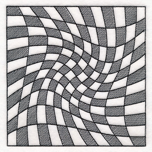 Warped Checker Board Optical Illusion Square 1 - Image 3