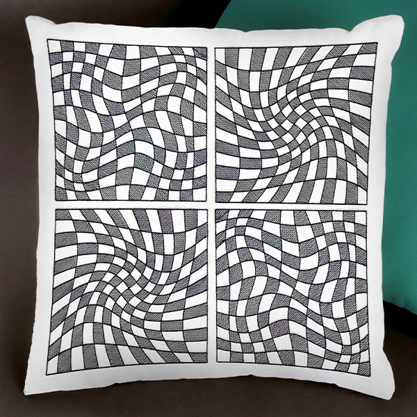 Warped Checker Board Optical Illusion Square 2 - Image 6