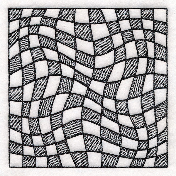 Warped Checker Board Optical Illusion Square 2 - Image 7