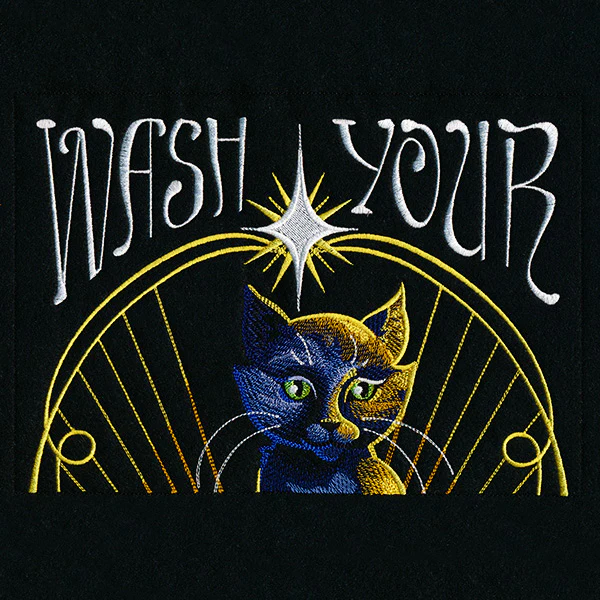 Wash Your Paws Art Deco Cat Scene - Image 3