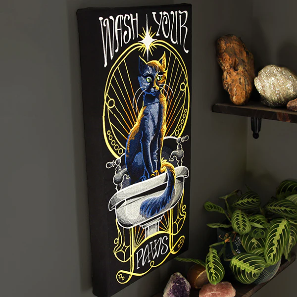 Wash Your Paws Art Deco Cat Scene - Image 6