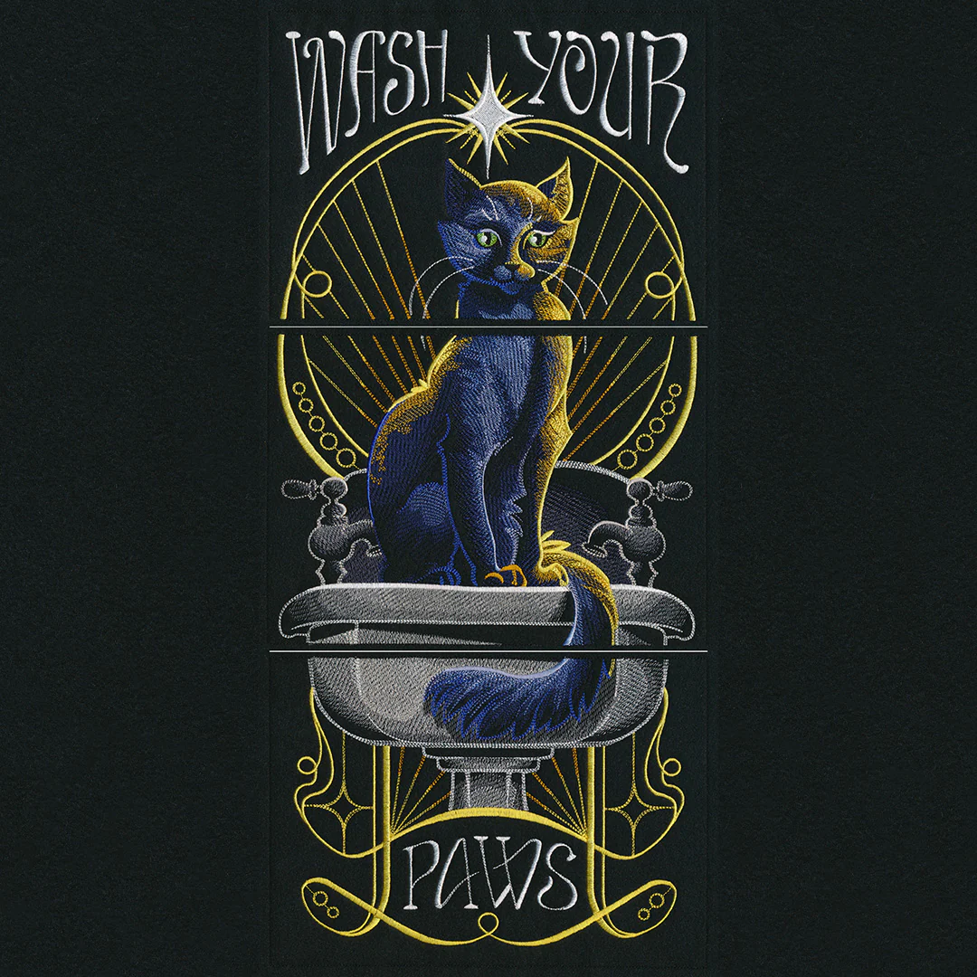 Wash Your Paws Art Deco Cat Scene - Image 7