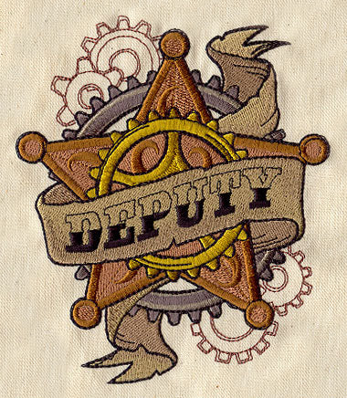 Western Steampunk - Deputy Badge - Image 2