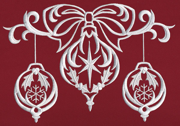 White Christmas - Draped Ornaments
