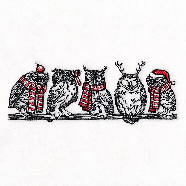 Whoo's Ready for Christmas Owl Border - Image 4