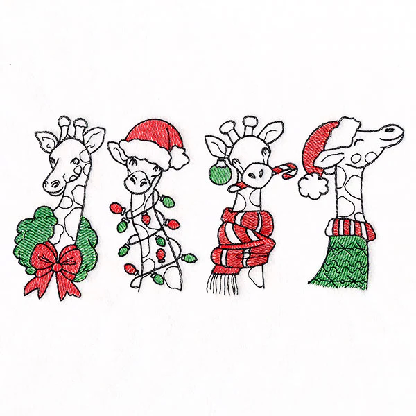 Wild for Christmas Giraffe Border - Image 3