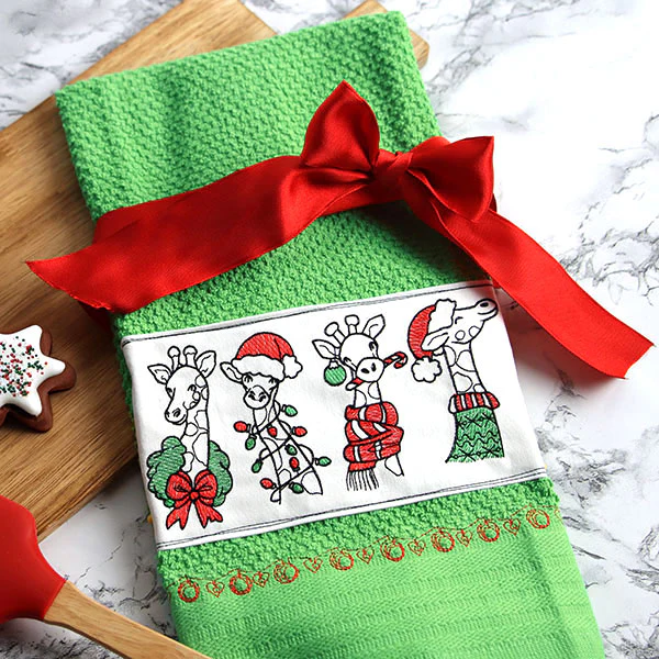 Wild for Christmas Giraffe Border - Image 6