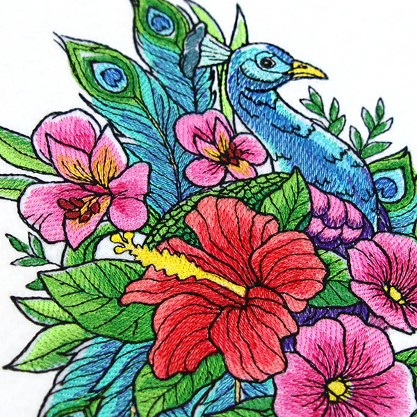 Wild Peacock in Flowers - Image 6