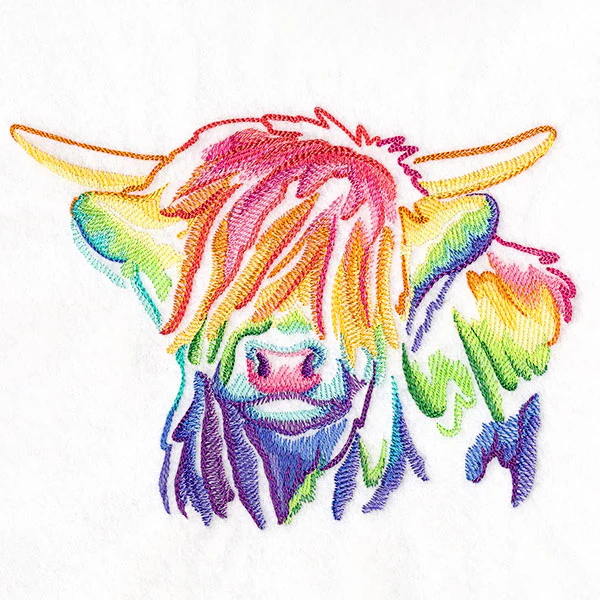 Wild Rainbow Highland Cow - Image 4