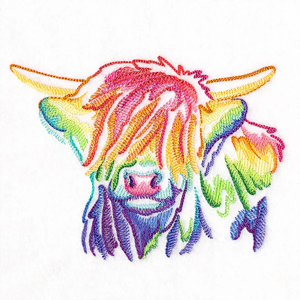 Wild Rainbow Highland Cow - Image 7