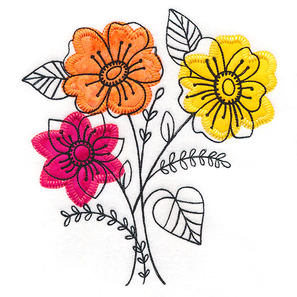 Wildflower Bouquet (Applique) - Image 2
