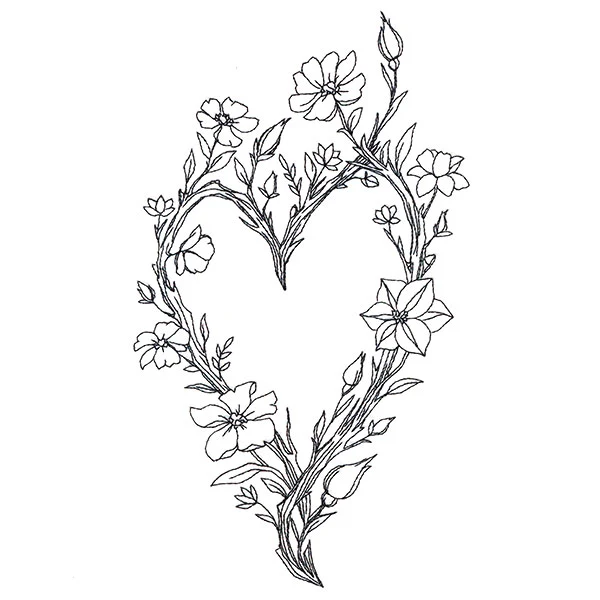 Wildflowers and Thorns Heart Wreath - Image 5
