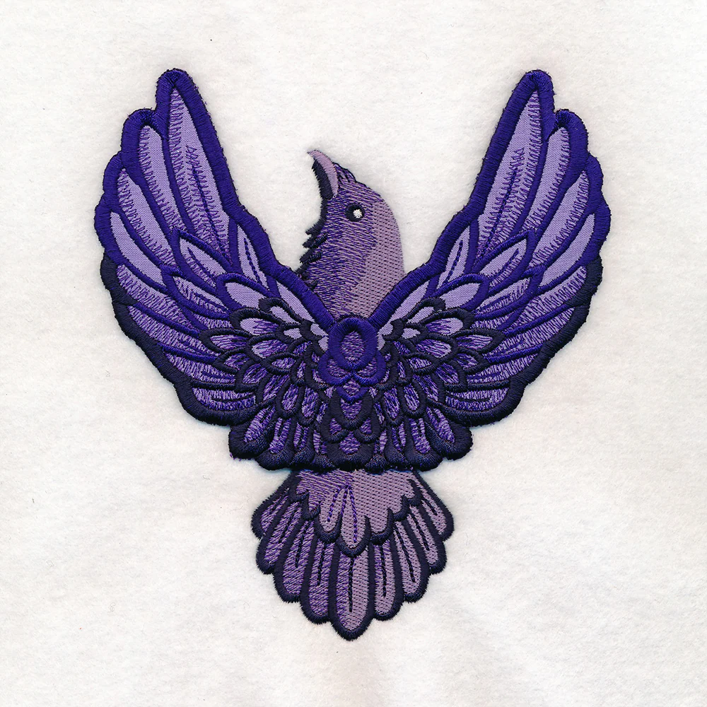 Winged Crow (3D Applique) - Image 3