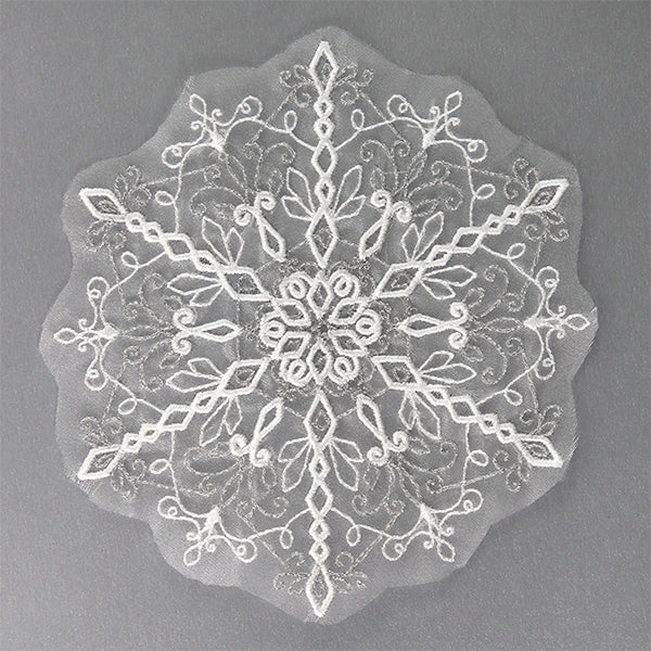 Winter Snowflake Doily (Freestanding Organza) - Image 5