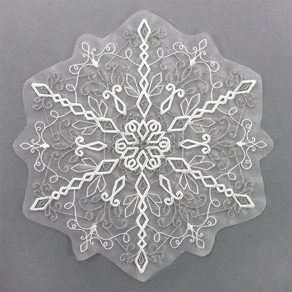 Winter Snowflake Doily (Freestanding Organza) - Image 8