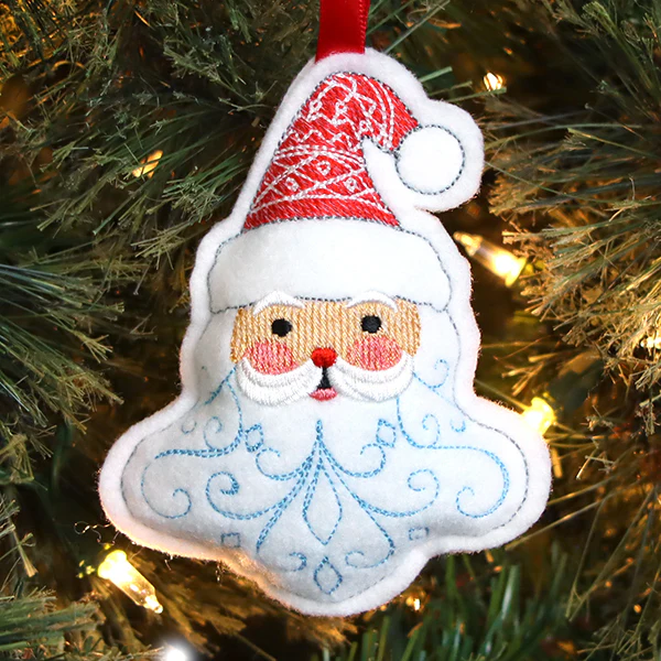 Wintertime Santa Ornament (In-the-Hoop)