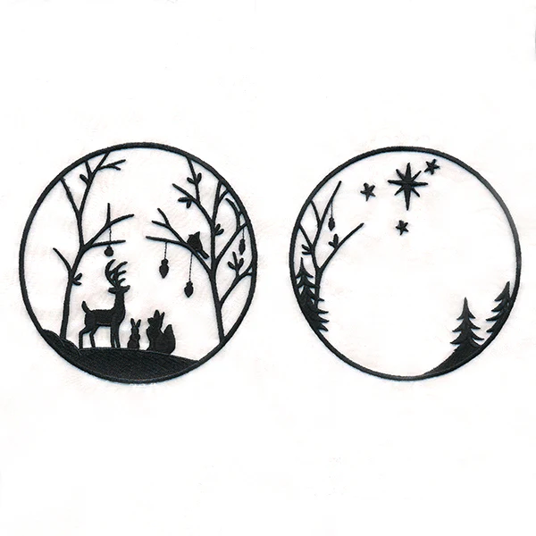 Woodland Yuletide Shadowbox (Organza) - Image 2