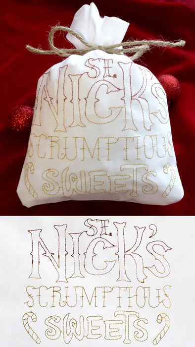 Wrapped Up - St. Nick's Sweets Bag (In the Hoop) - Image 2