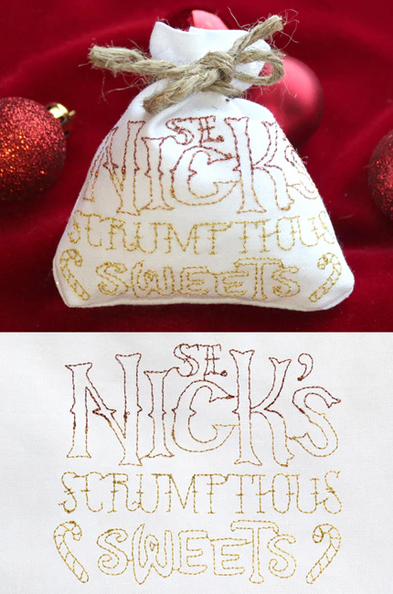 Wrapped Up - St. Nick's Sweets Bag (In the Hoop) - Image 4