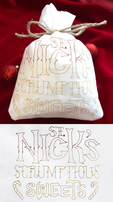 Wrapped Up - St. Nick's Sweets Bag (In the Hoop) - Image 5