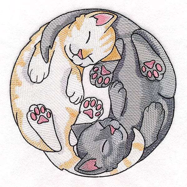 Yin Yang Sleeping Cats Circle - Image 2