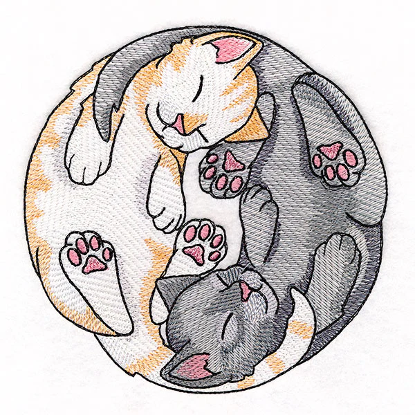 Yin Yang Sleeping Cats Circle - Image 3
