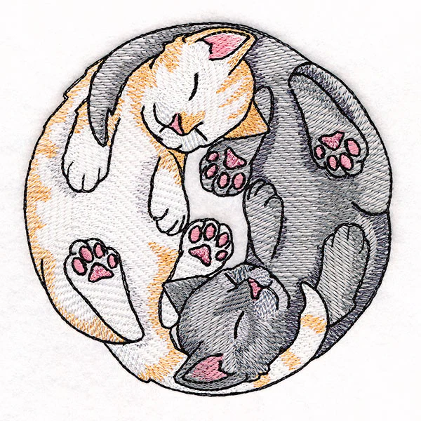 Yin Yang Sleeping Cats Circle - Image 4