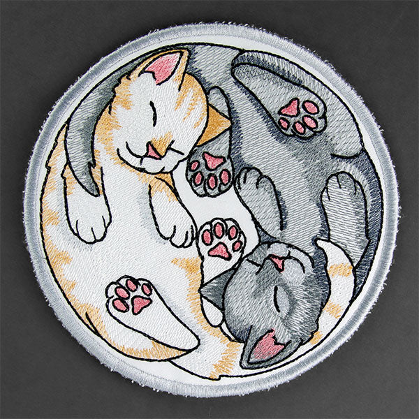 Yin Yang Sleeping Cats Coaster (In-the-Hoop) - Image 6