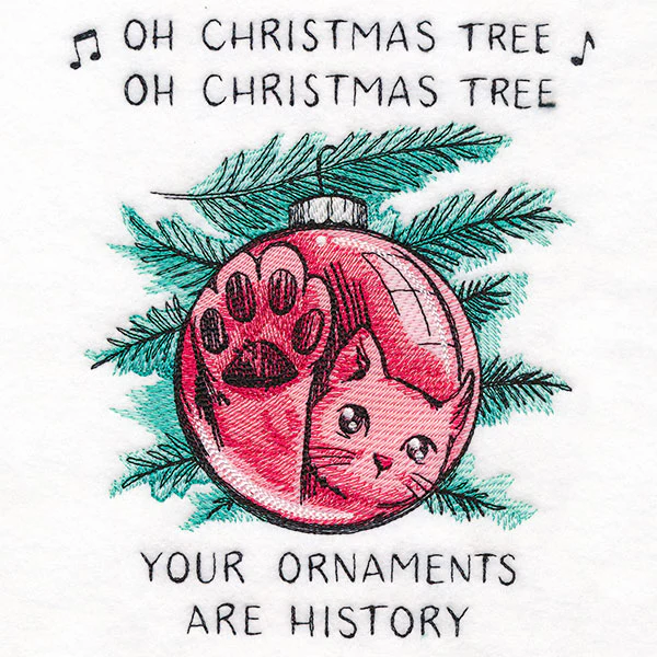 Your Ornaments Are History Christmas Cat - Image 2
