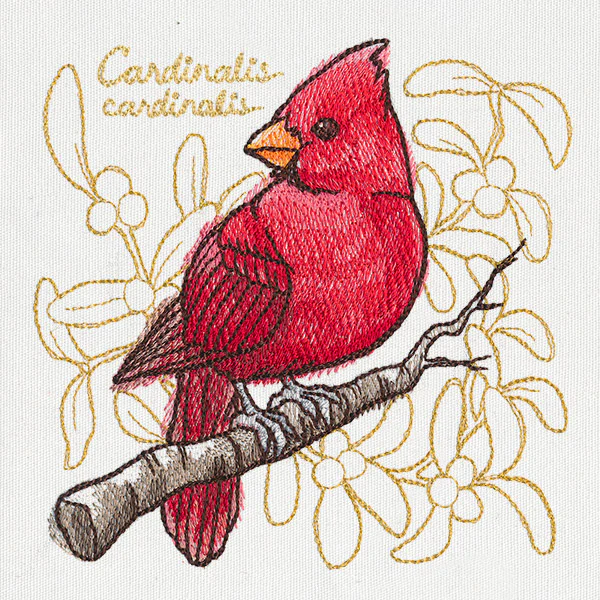 Yuletide Medley - Painted Cardinal - Image 4
