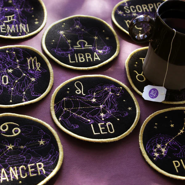 Zodiac Constellations Coaster - Leo (In-the-Hoop) - Image 3